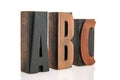 ABC in print letters Royalty Free Stock Photo
