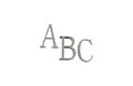 ABC rendering letters on a white background Royalty Free Stock Photo