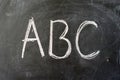 ABC On A School Blackboard Royalty Free Stock Photo