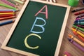 ABC school reading writing alphabet concept Royalty Free Stock Photo