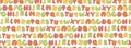 Abc seamless pattern. Colorful Letter background. Cartoon kids font for printing. Royalty Free Stock Photo