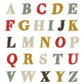 Abc set scribble style. Retro hand drawn alphabet set