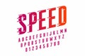 Speed style font Royalty Free Stock Photo