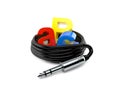 ABC text with audio cable Royalty Free Stock Photo