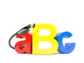 ABC text with hdmi cable Royalty Free Stock Photo