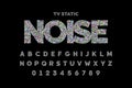 TV static noise effect font