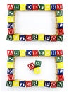 Development learning alphabet blocks Royalty Free Stock Photo