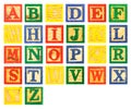 ABC Wooden alphabet block paint colorful