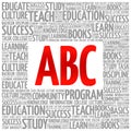 ABC word cloud collage Royalty Free Stock Photo