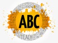 ABC word cloud collage Royalty Free Stock Photo