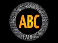 ABC word cloud collage concept Royalty Free Stock Photo