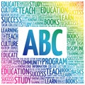 ABC word cloud collage Royalty Free Stock Photo