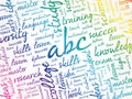 ABC word cloud collage Royalty Free Stock Photo