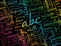 ABC word cloud collage Royalty Free Stock Photo