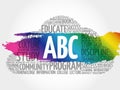 ABC word cloud collage Royalty Free Stock Photo