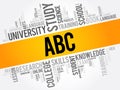 ABC word cloud collage Royalty Free Stock Photo