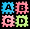 ABCD Alphabet learning blocks isolated Black Royalty Free Stock Photo