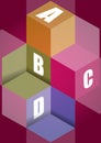 ABCD cube steps vector background Royalty Free Stock Photo