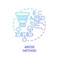 ABCDE method blue gradient concept icon Royalty Free Stock Photo