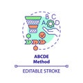ABCDE method multi color concept icon Royalty Free Stock Photo
