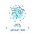 ABCDE method soft blue concept icon Royalty Free Stock Photo