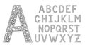 Abcs. English alphabet. Modern design font. Royalty Free Stock Photo