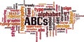 ABCs word cloud Royalty Free Stock Photo