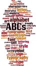 ABCs word cloud Royalty Free Stock Photo