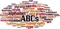 ABCs word cloud Royalty Free Stock Photo