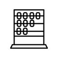 Abcus icon vector isolated on white background, Abcus sign , linear symbol and stroke design elements in outline style