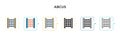 Abcus vector icon in 6 different modern styles. Black, two colored abcus icons designed in filled, outline, line and stroke style