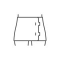 Abdominal binder line outline icon