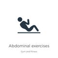 Abdominal exercises icon vector. Trendy flat abdominal exercises icon from gym and fitness collection isolated on white background