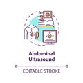 Abdominal ultrasound concept icon