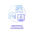 Abdominal ultrasound concept icon