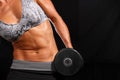 Abdominals of attractive girl working out Royalty Free Stock Photo