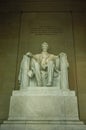 Abe Lincoln Statue in Washington in 70`s Royalty Free Stock Photo