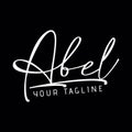 Abel name signature Logo design