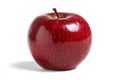 On an abelom background, there is a red apple on a white section, and also a juicy red apple with yellow specks Royalty Free Stock Photo