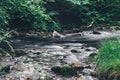 Aber Falls or in Welsh Rhaeadr Fawr Royalty Free Stock Photo