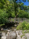 Aber falls - wooden bridge Royalty Free Stock Photo