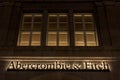 Abercrombie & Fitch logo on their Munich main shop taken at night. Abercrombie & Fitch is American retailer specialized in Youth w