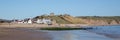 Aberdaron beach Llyn Peninsula Gwynedd Wales popular coast seaside town panoramic view Royalty Free Stock Photo