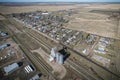 Aberdeen Aerial including the local grain elevator Royalty Free Stock Photo