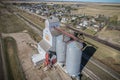 Aberdeen Aerial including the local grain elevator Royalty Free Stock Photo