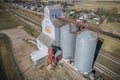 Aberdeen Aerial including the local grain elevator Royalty Free Stock Photo