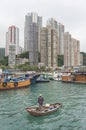 Fishing village in Hong Kong city