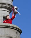 Aberdeen Football Club Captain Russell Anderson with trophy