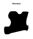 Aberdeen outline map Royalty Free Stock Photo