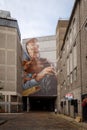 Aberdeen, Scotland - 31 July, 2019: Street art in streets close to Aberdeen Market, Aberdeen, Scotland